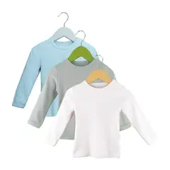 PUMUCKI - Set de 3 Camisetas Lisas de Algodón para Niño