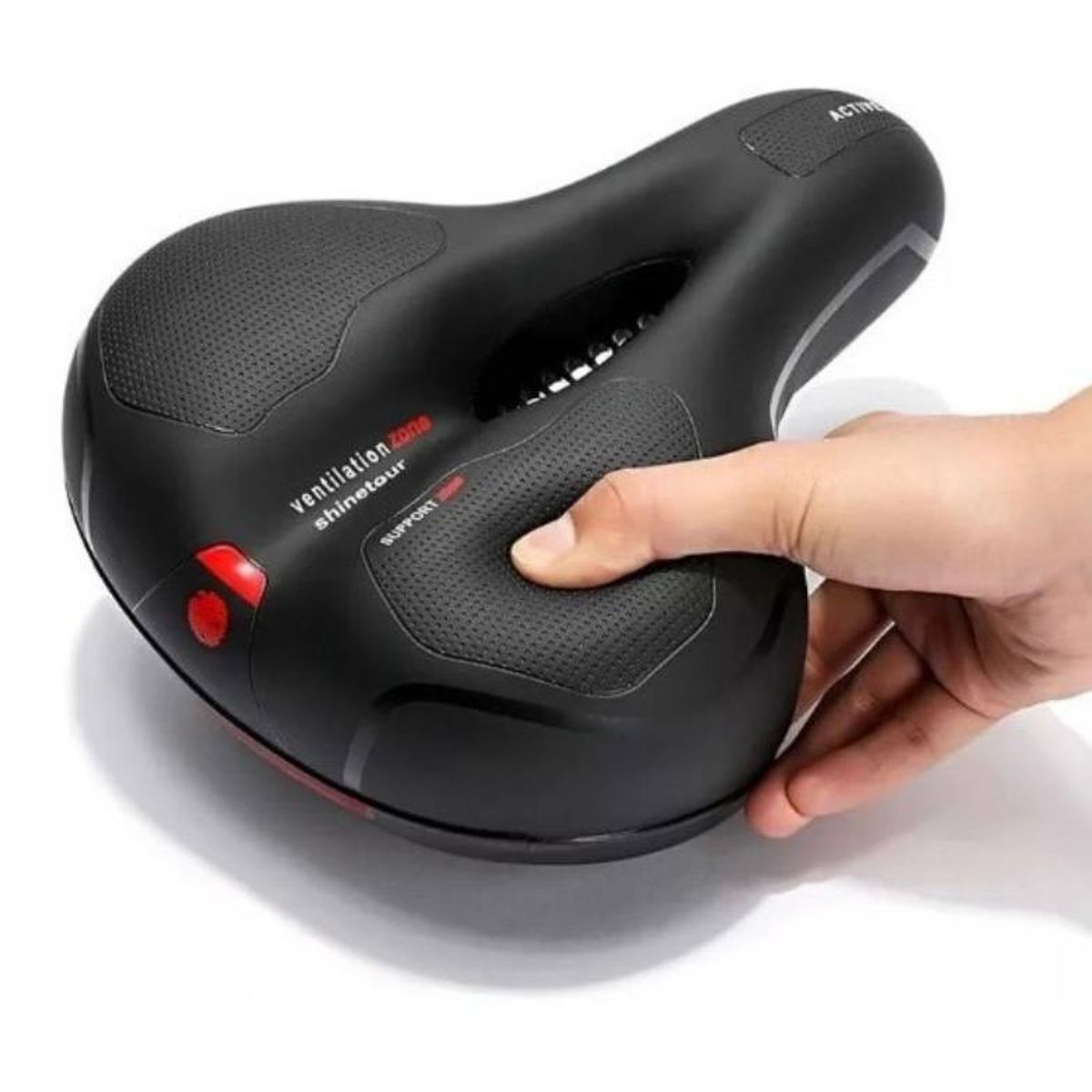 GENERICO - Sillin Para Bicicleta Antiprostatico Con Gel Y Reflectante