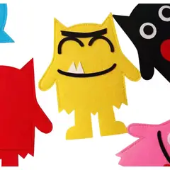 GENERICO - Kit Emociones Infantiles con Monstruos Material Didáctico Educativo