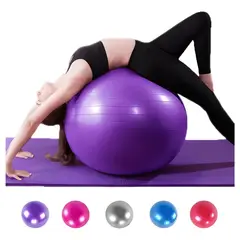 GENERICO - Pelota balon pilates 65cm fitball + 1 inflador Morado