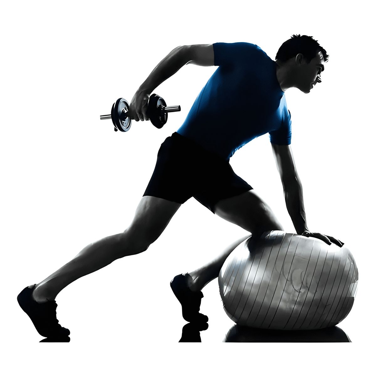 GENERICO - Balón pilates yoga pelota 65cm fitnes ejercicio Azul