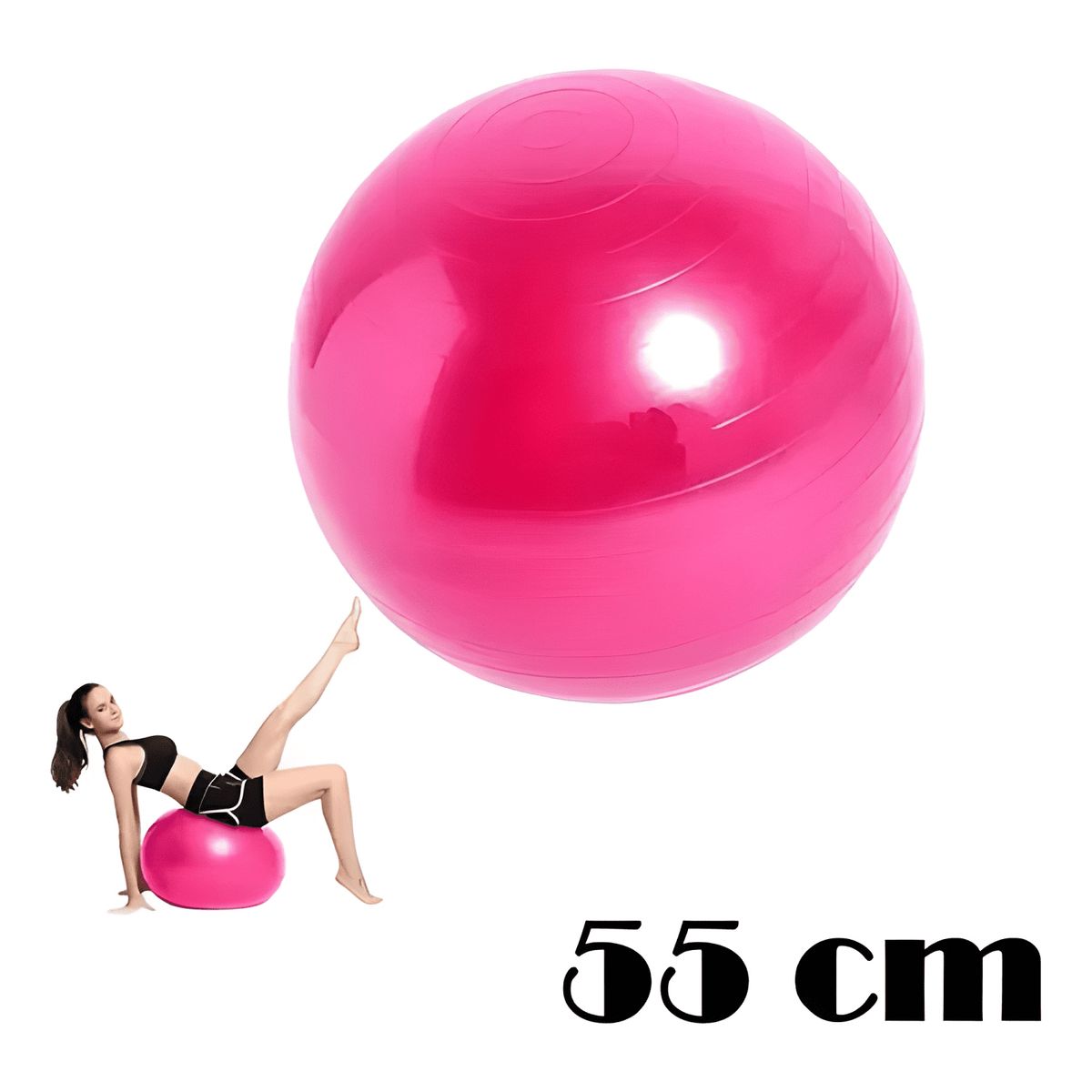 GENERICO - Pelota yoga 55cm pelota pilates ejercicio crossfit colores