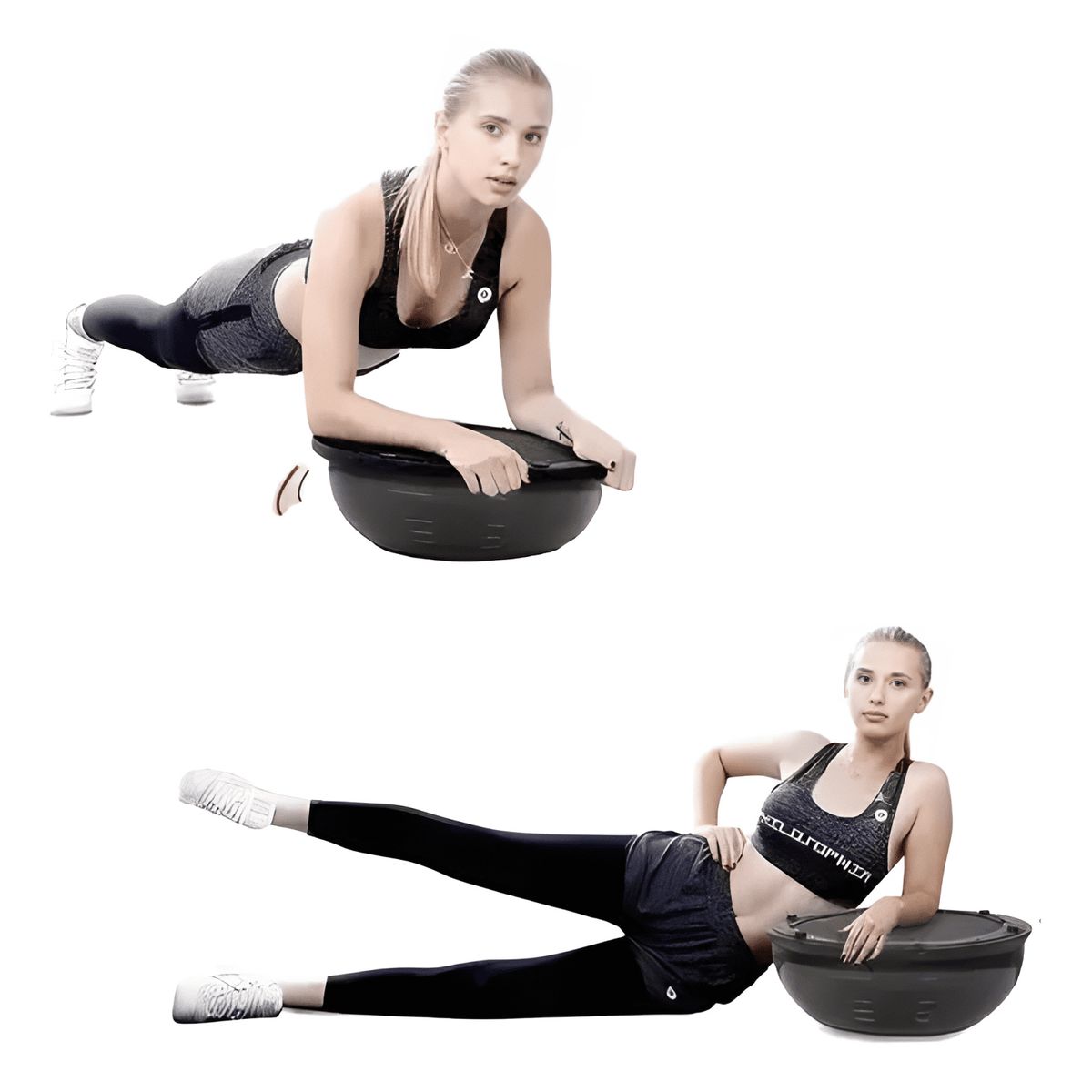 GENERICO - Medio balón pelota plataforma ejercicios bosu 46 cm