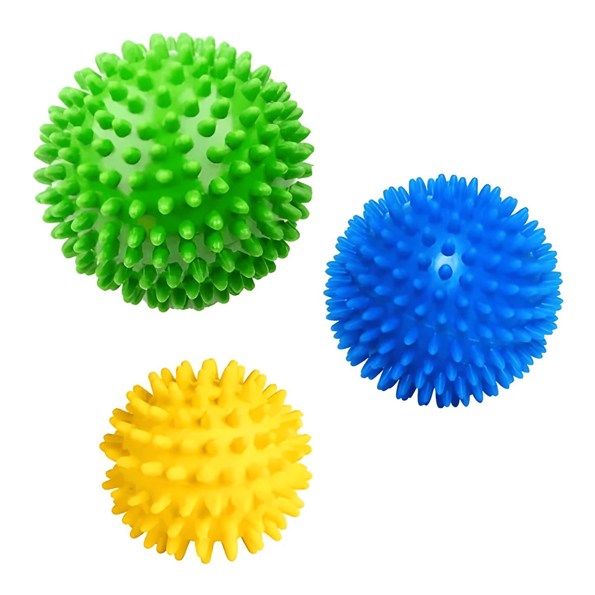 GENERICO - Set pelota de masaje erizo - 6.5 cm  7.5 cm  9 cm
