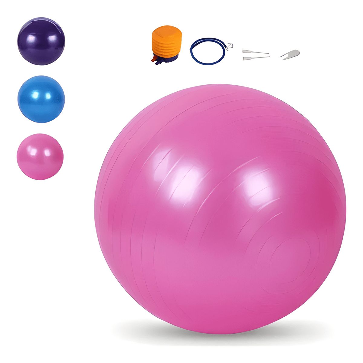 GENERICO - Pelota de pilates rakrose 55 cm con inflador unidad Rosa