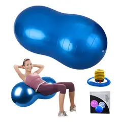 GENERICO - Balón ovalado para pilates yoga tipo maní + inflador