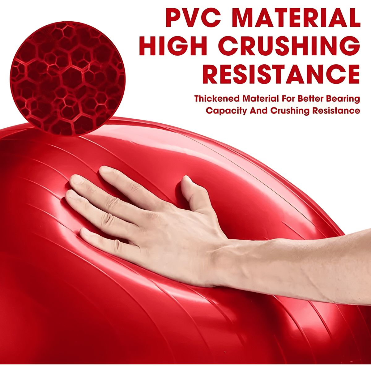 GENERICO - Pelota balón yoga pilates 75 cm fitnes terapia Rojo
