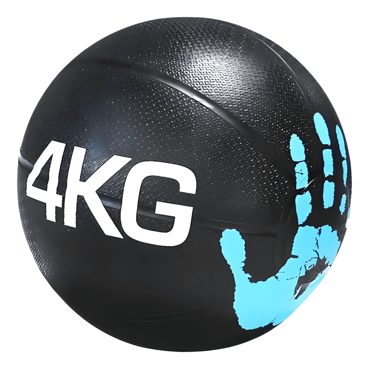 GENERICO - Balón medicinal 4kg con rebote para entrenamiento Negro