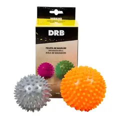 GENERICO - Set de pelotas de masaje erizo 7,5 y 9 cm