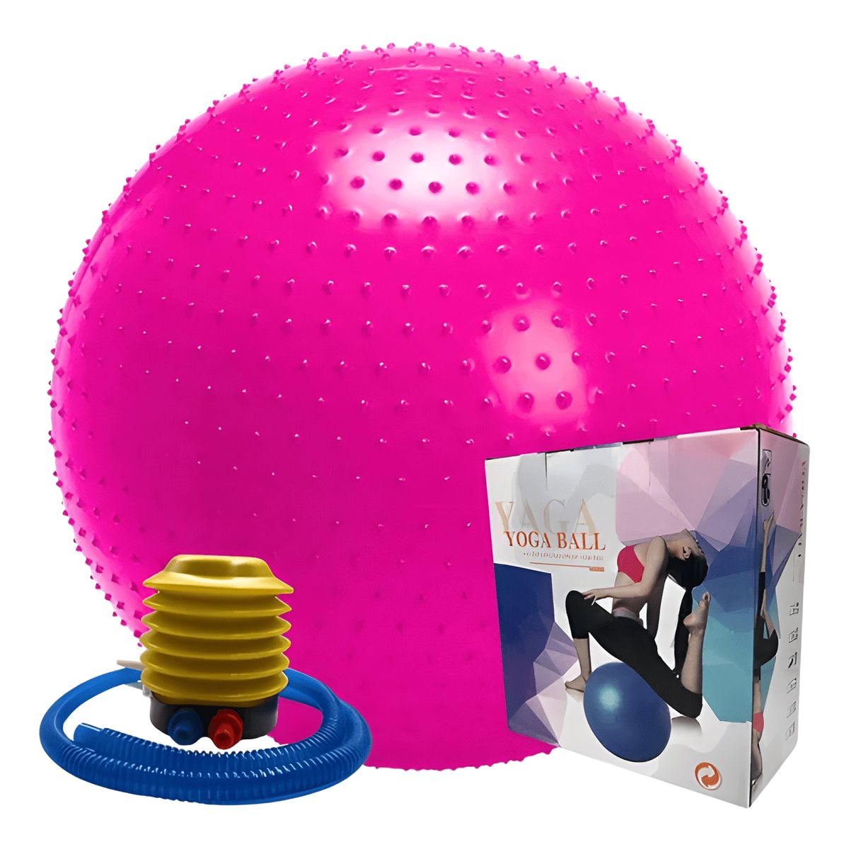 GENERICO - Pelota de yoga línea sport 85 cm + inflador