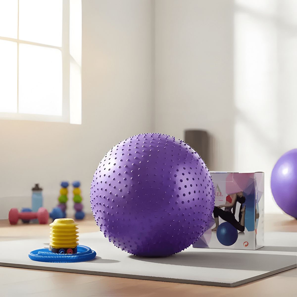 GENERICO - Balón de yoga o pelota 85 cm línea sport + inflador