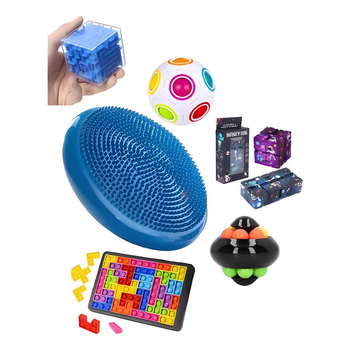 GENERICO - Pack ingenio cojin sensorial concentración niños autismo tda