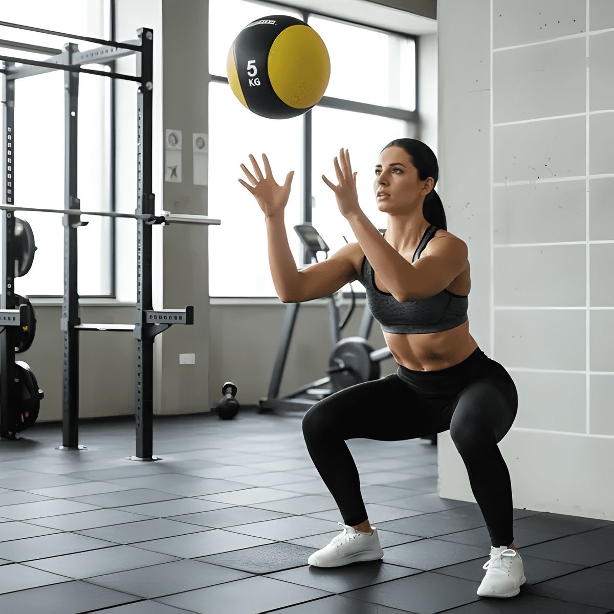 GENERICO - Balón medicinal con rebote 5 kg crossfit pelota 11