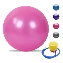 GENERICO - Pelota balon 75 cm pilates yoga + inflador pelotas Rosa