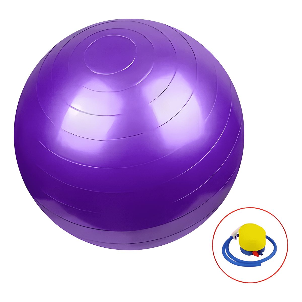 GENERICO - Pelota balon 75 cm pilates yoga + inflador pelotas