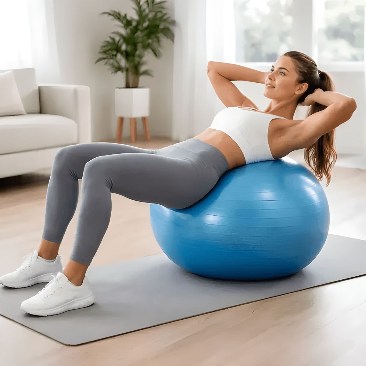 GENERICO - Balon pilates anti-burst 75 cm Azul