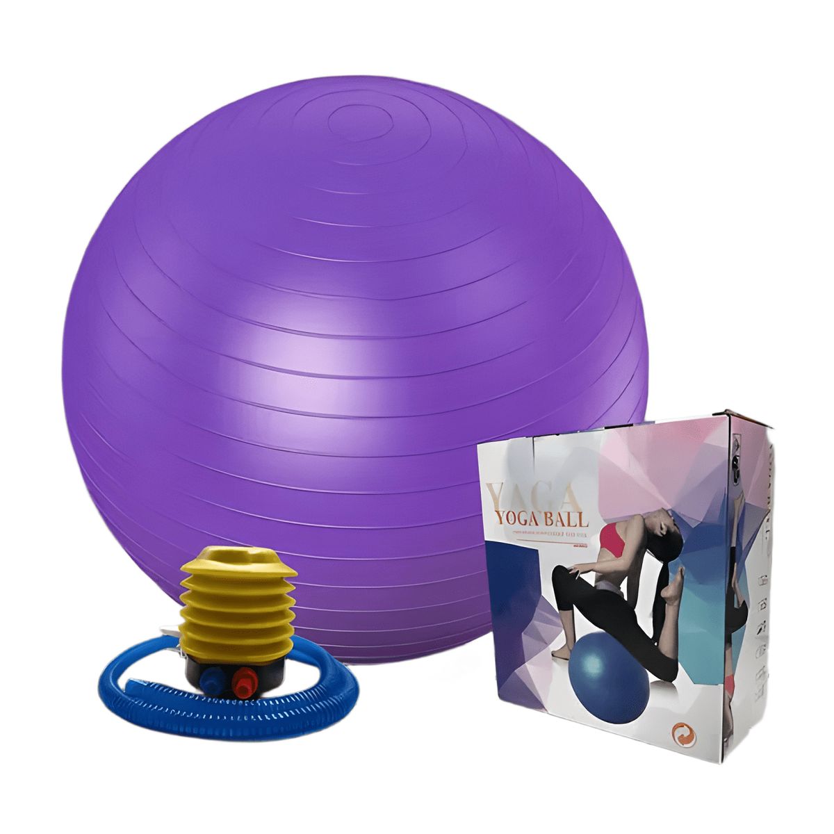 GENERICO - Pelota de pilates balón de yoga 75cm + inflador