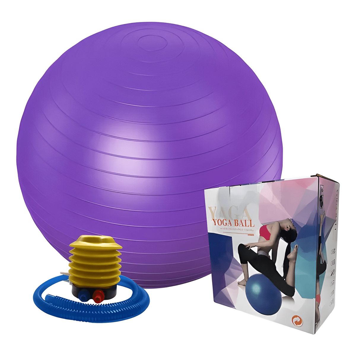 GENERICO - Pelota de pilates balón de yoga 75cm + inflador