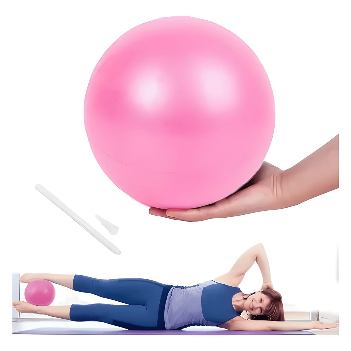 GENERICO - Pelota balón pilates yoga 25cm ejercicios lisa 3