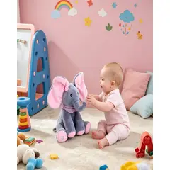 GENERICO - Peluche Elefante Didáctico con Movimiento y Música Infantil