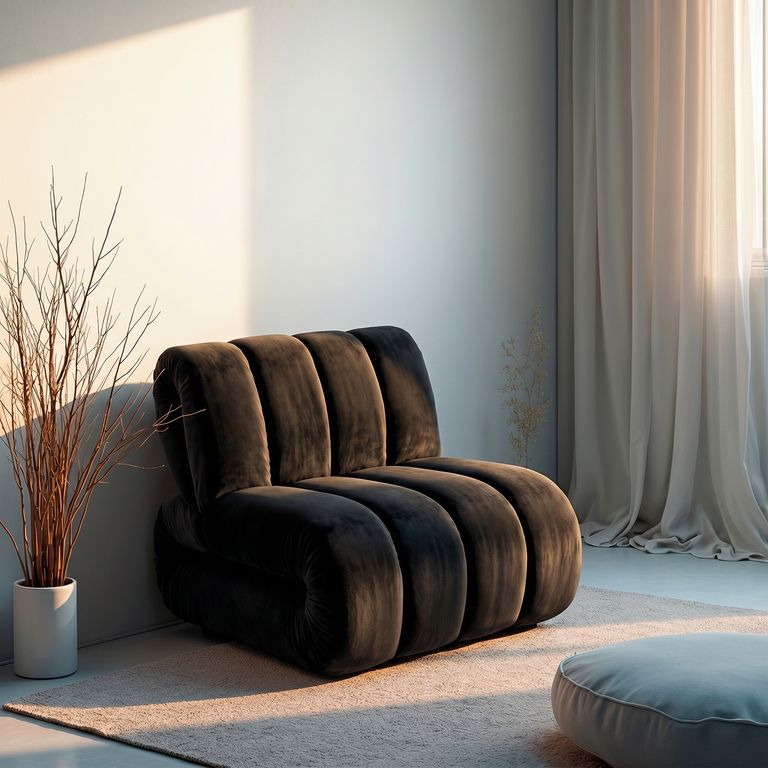 Poltrona nordica Cloudy negra Negro