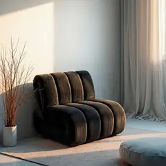 SANTU HOME & DECO - Poltrona nórdica Cloudy negra