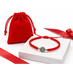 GENERICO - Pulsera Roja Ajustable San Benito Tejida Protección Unisex Con Bolsa