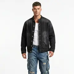 D'JOE - Chaqueta Mezclilla Denim Mao Hombre Orion