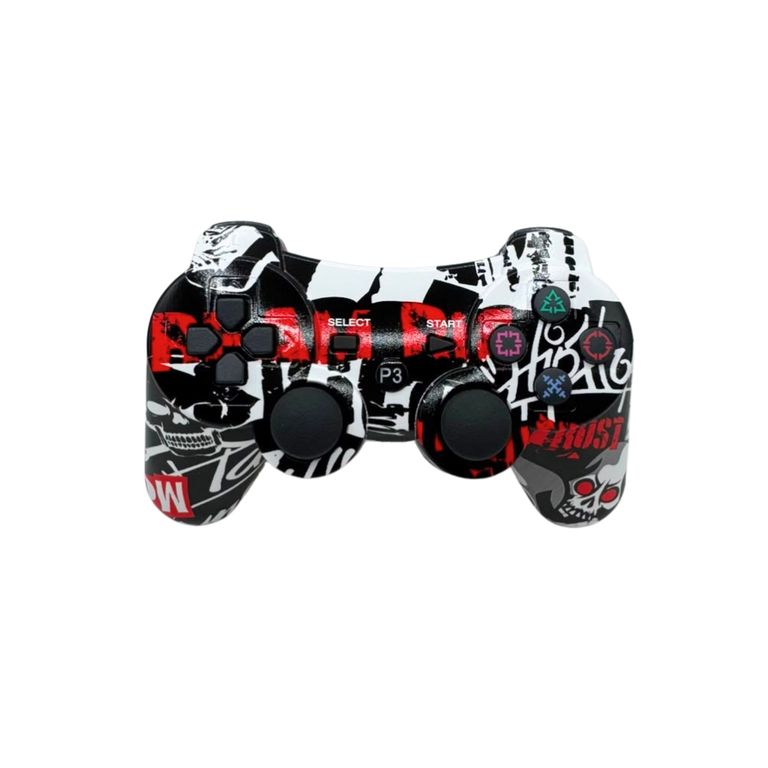 PANTHER Control Joystick compatible con PS3 Grafiti Rojo
