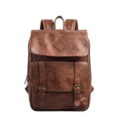 GENERICO - Mochila Elegante de Cuero PU Impermeable de Gran Capacidad