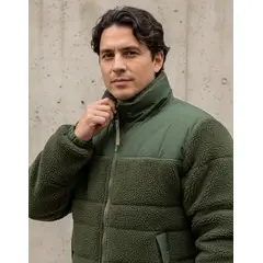 BLUE MOUNTAIN - Chaqueta Teddy Hombre Polar Sherpa Invierno Premium Acolchado