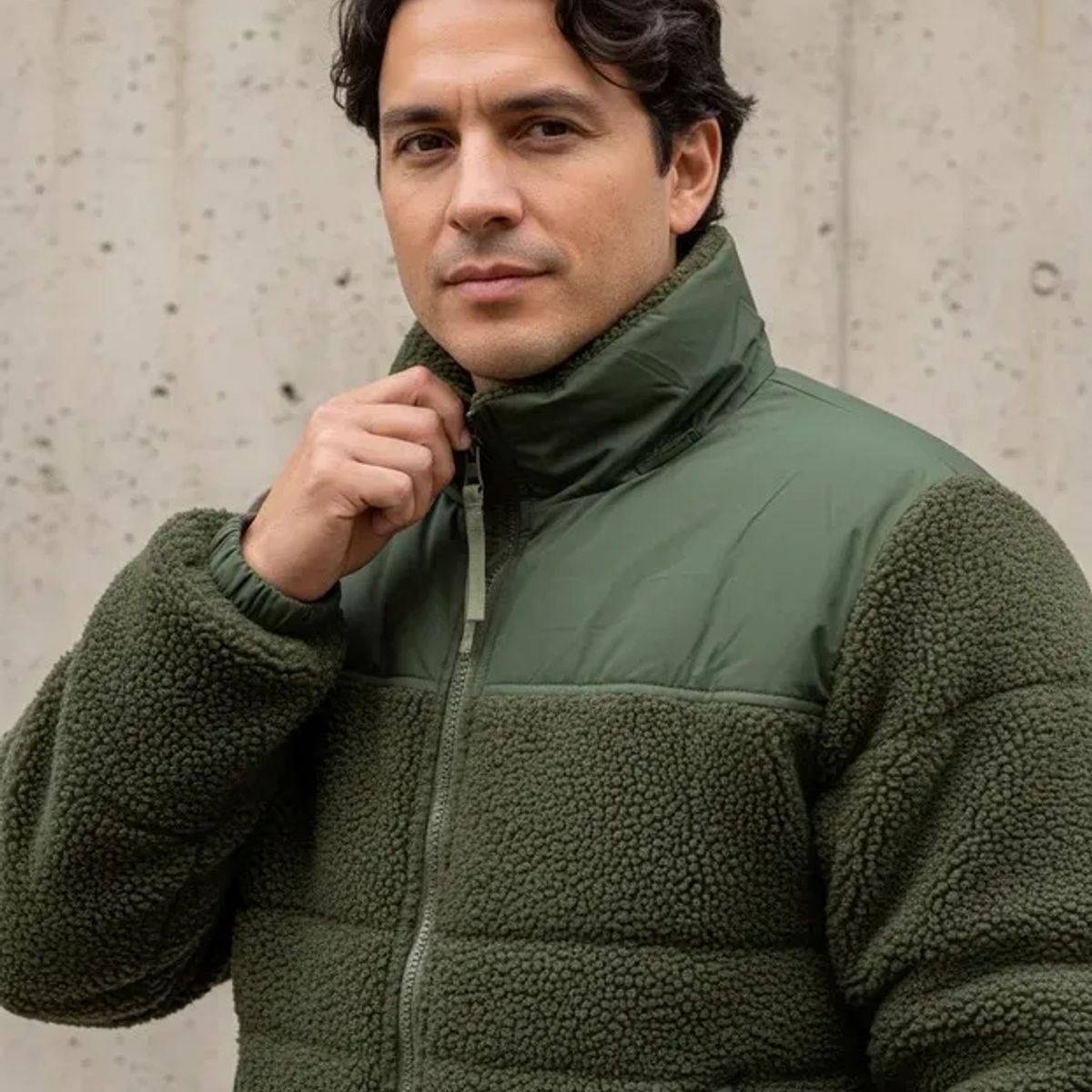 BLUE MOUNTAIN - Chaqueta Teddy Hombre Polar Sherpa Invierno Premium Acolchado