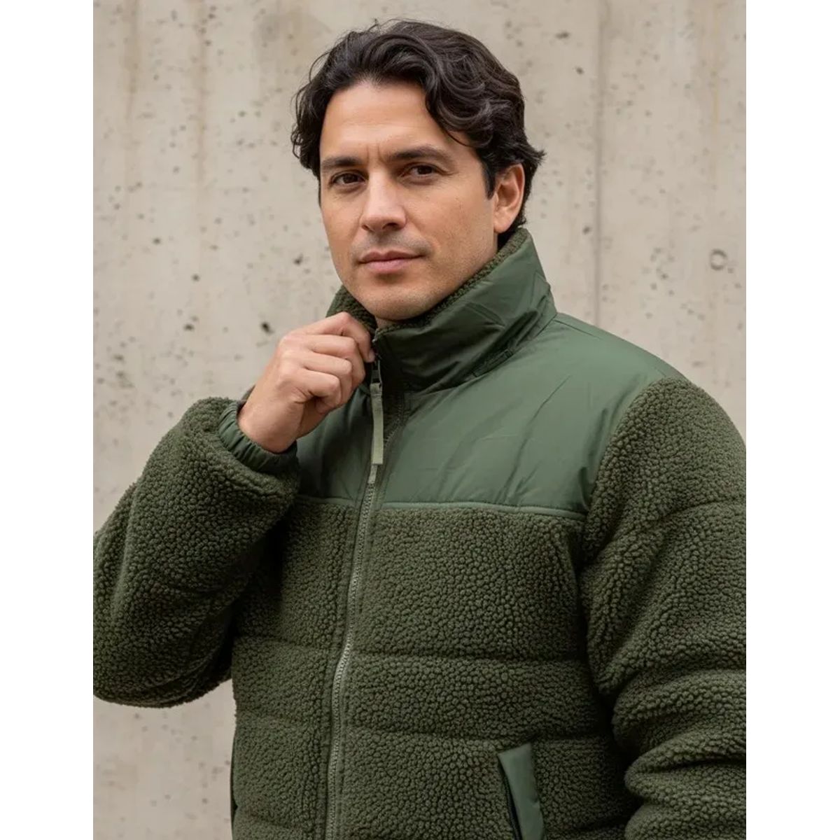 BLUE MOUNTAIN - Chaqueta Teddy Hombre Polar Sherpa Invierno Premium Acolchado