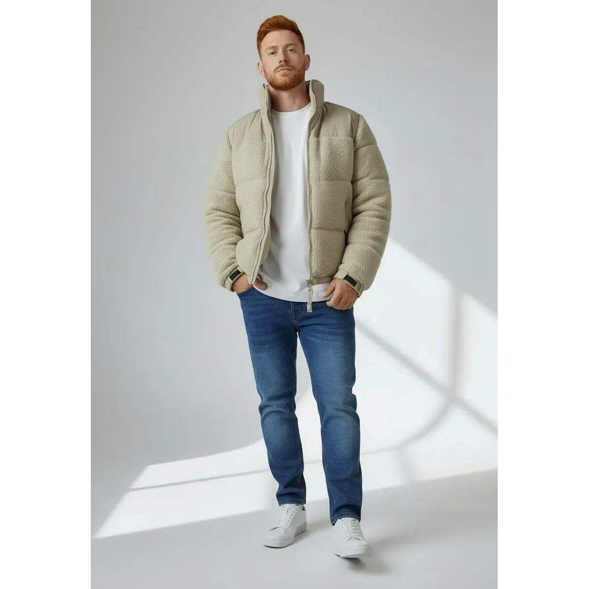 BLUE MOUNTAIN - Chaqueta Teddy Hombre Polar Sherpa Invierno Premium Acolchado