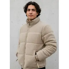 BLUE MOUNTAIN - Chaqueta Teddy Hombre Polar Sherpa Invierno Premium Acolchado