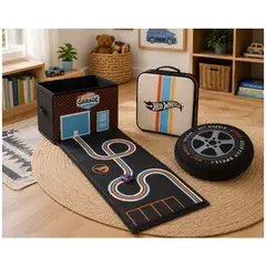 HOT WHEELS - Set Cajas Organizadoras de Autos + Cojín de by Pillowfort