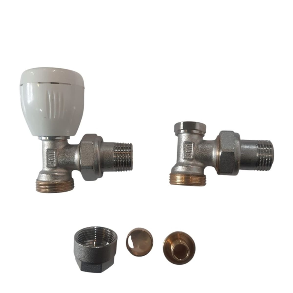 ANWO - KIT De Valvula Para Radiador Angular 1/2" Doble regulación PEX 20
