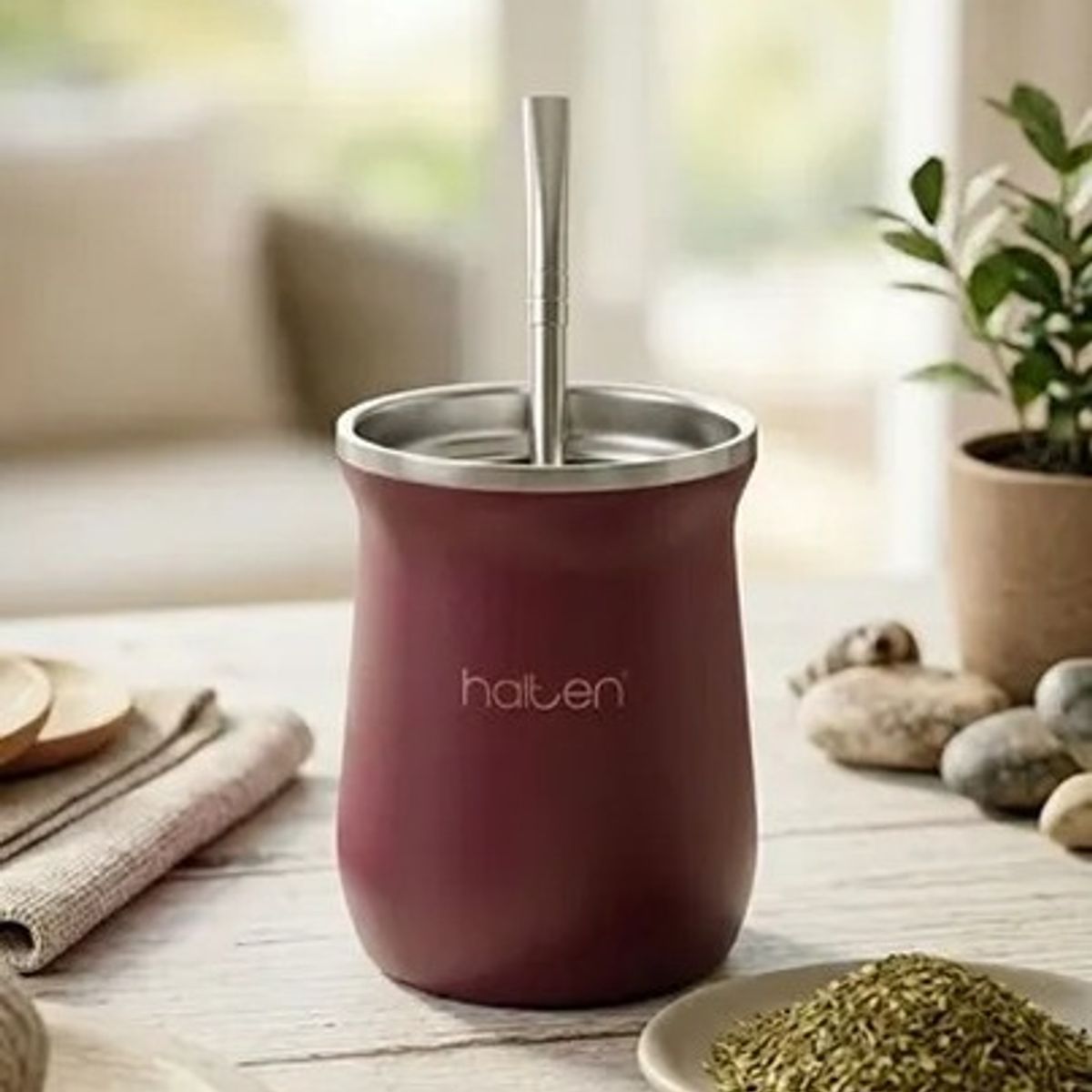 HALTEN - Mate Térmico de Acero Inoxidable Halten Matero 300 ml Color Rojo