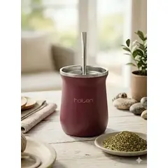 HALTEN - Mate Térmico de Acero Inoxidable Matero 300 ml Color Rojo