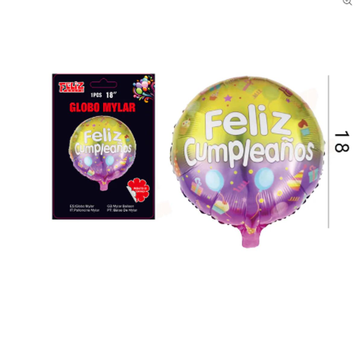GENERICO - Globo Feliz Cumpleaños Diseño