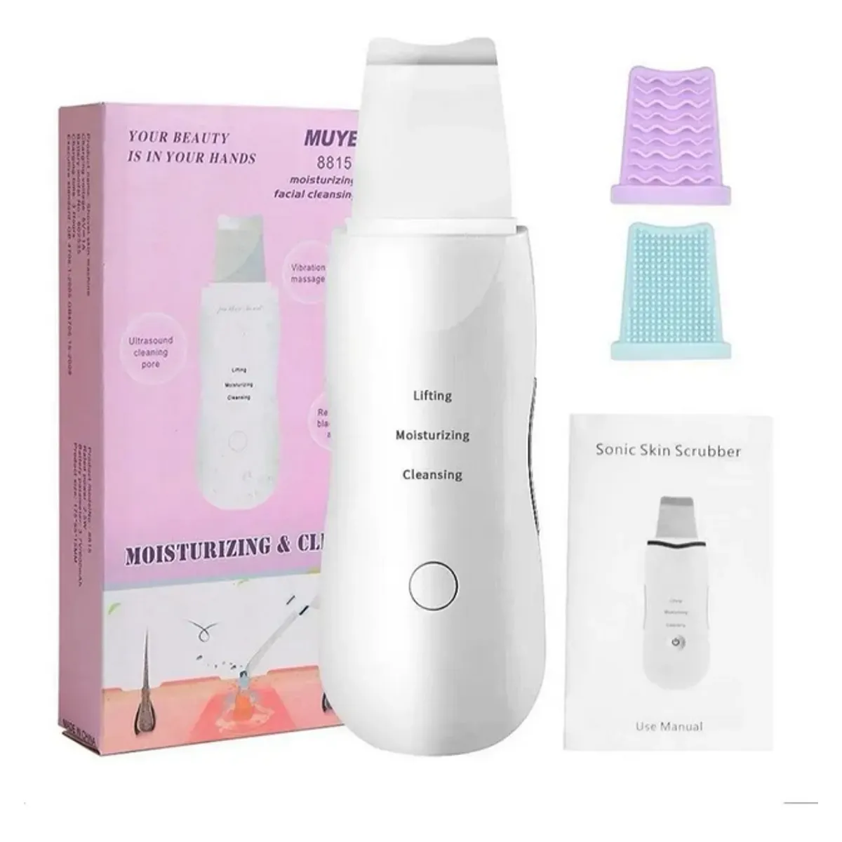 GENERICO - Limpiador Ultrasonico Hidrata Exfoliante Facial Con Espatula