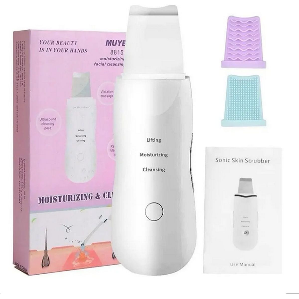 GENERICO - Limpiador Ultrasonico Hidrata Exfoliante Facial Con Espatula