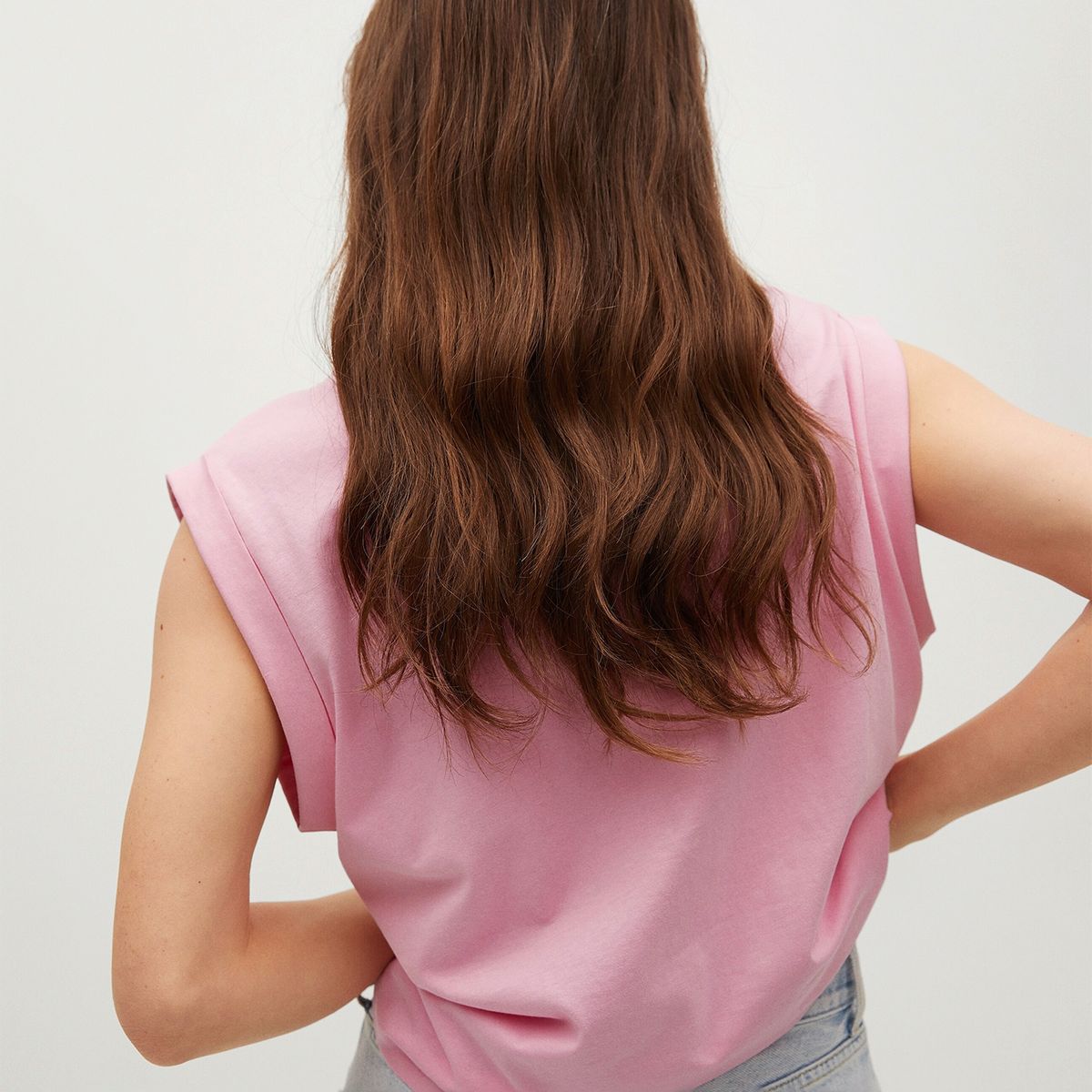 MANGO - Polera Sin Mangas Algodón Luma Mujer