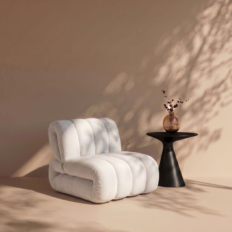 Poltrona estilo Moderno Nordica Blanca Blanco