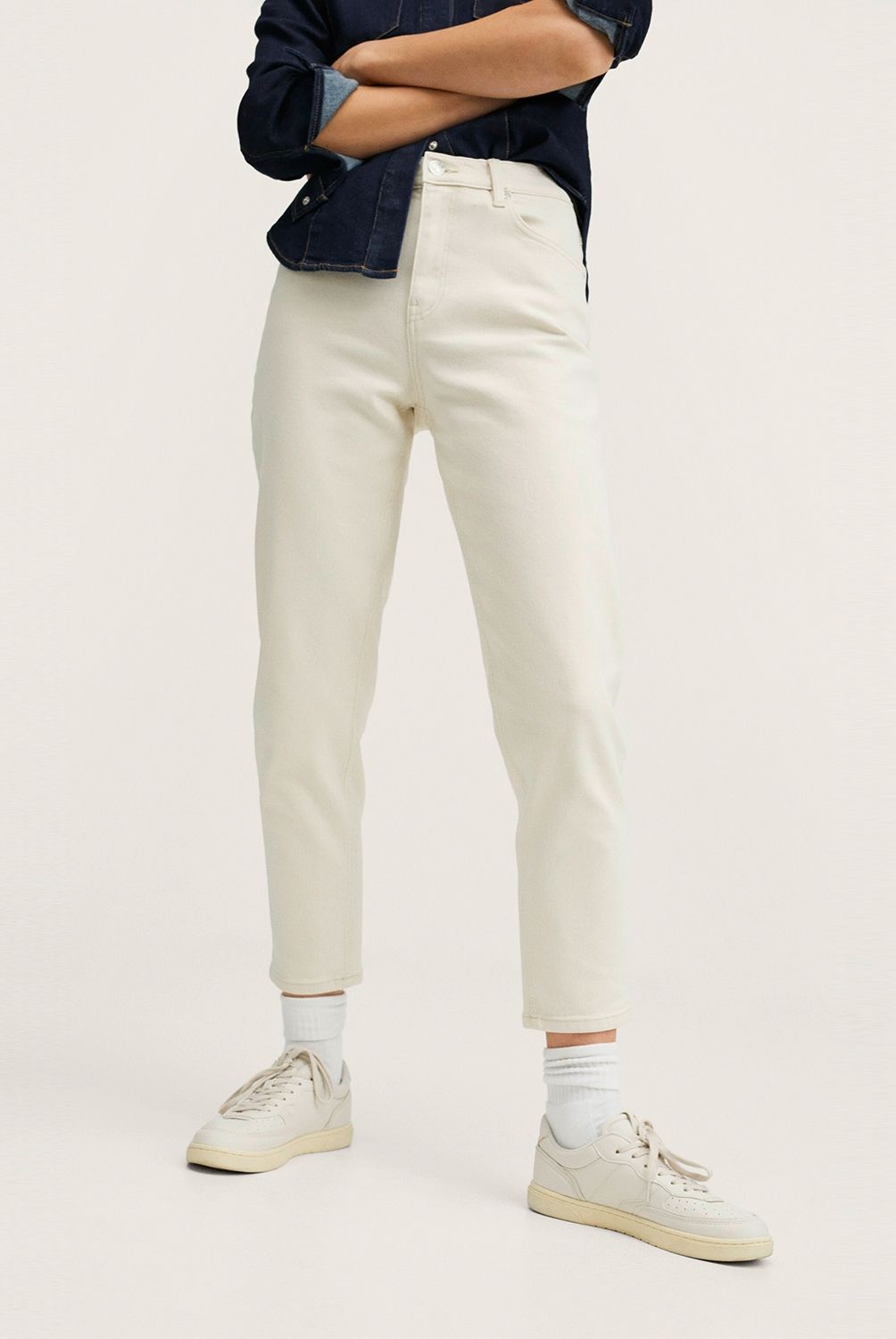 MANGO - Jeans Mom Newmom Tiro Alto Mango