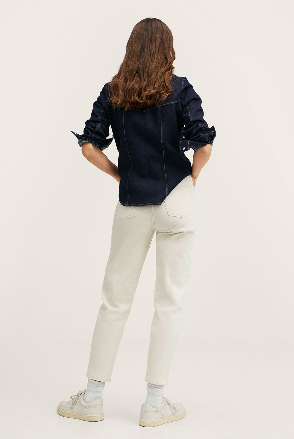 MANGO - Jeans Mom Newmom Tiro Alto Mango