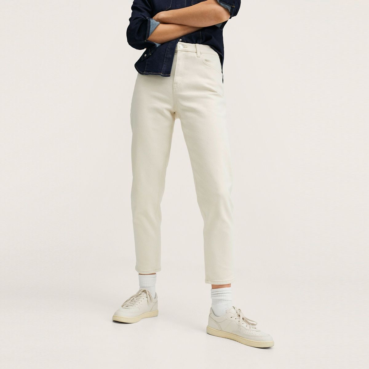 MANGO - Jeans Mom Newmom Tiro Alto Mango