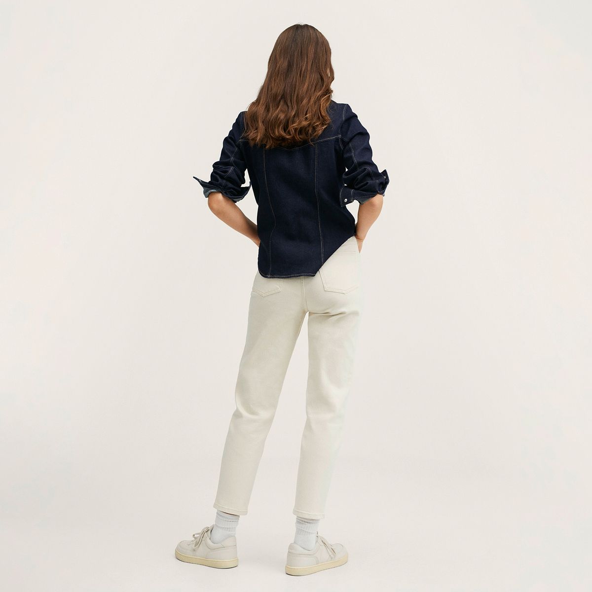 MANGO - Jeans Mom Newmom Tiro Alto Mango