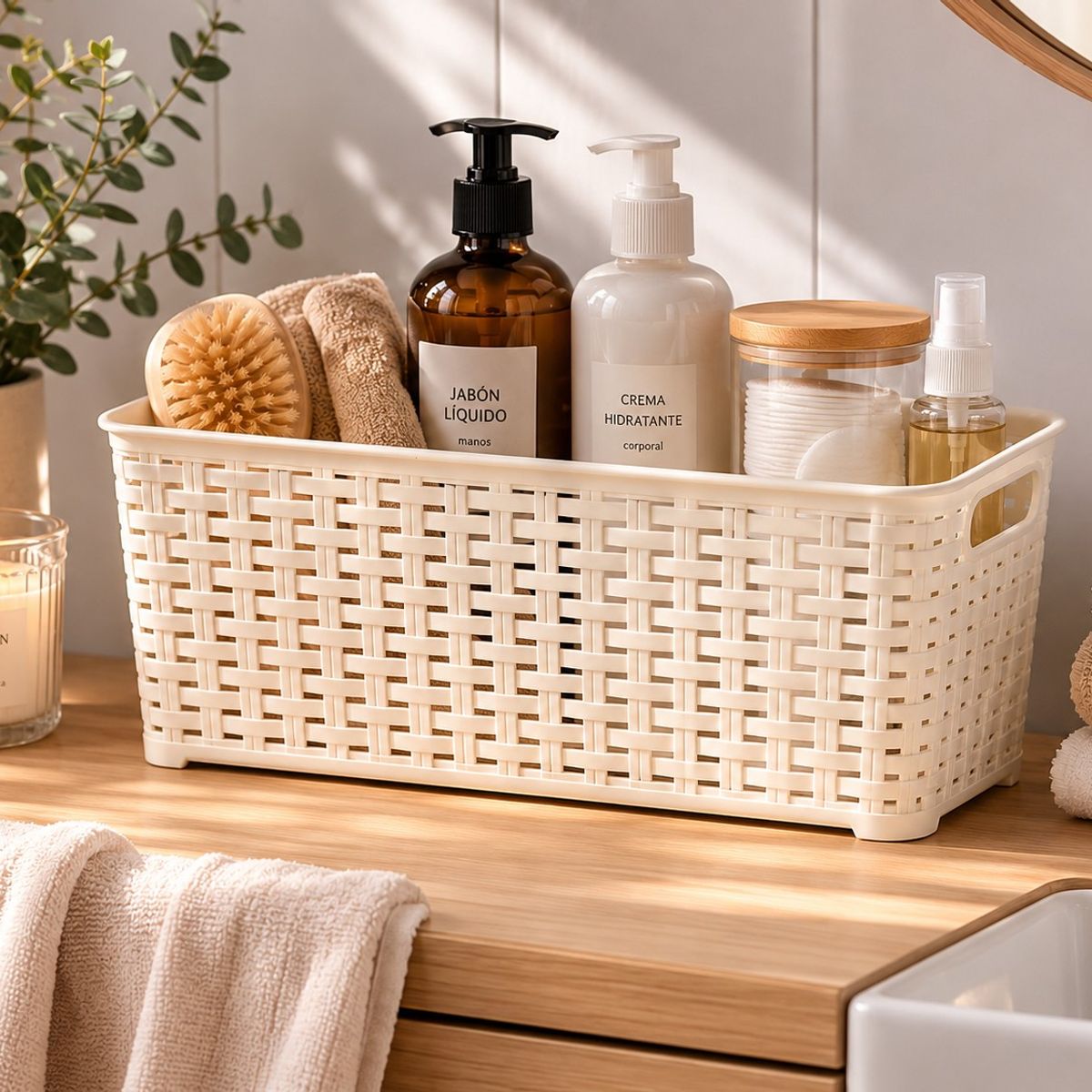 REYPLAST - Canastilla Organizadora Multiusos Modelo Tavarua 5.5 Litros Marca Reyplast