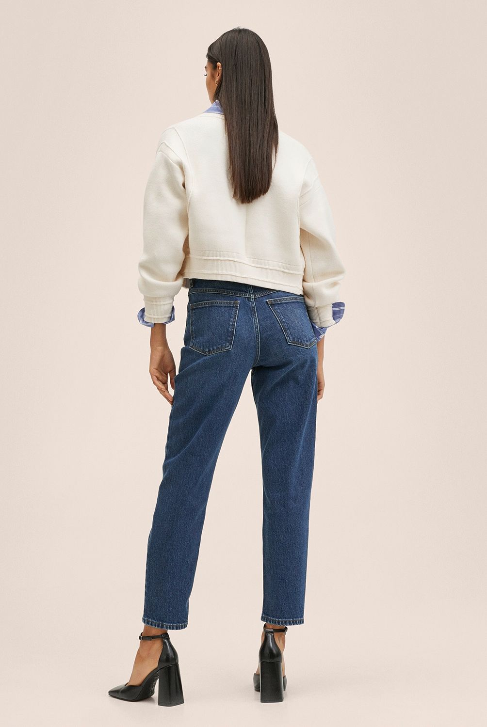 MANGO - Jeans Mom Newmom Tiro Alto Mango